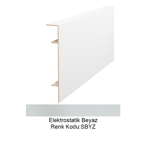 Pro Skirt Flat 10cm Alüminyum Süpürgelik Elektrostatik Beyaz Pro-Skirt-Flat-100-SBYZ-270