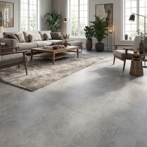 Anka Riva Gri Mat Antislip Yer Seramiği RIV7 - 45x45