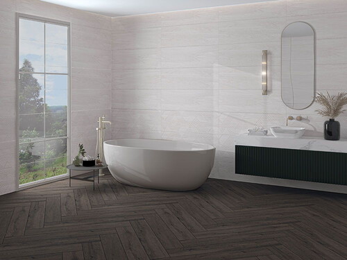 Qua Vivaldi Beyaz Mat Rektifiyeli Yer Duvar Seramiği - 40x120